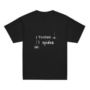 Kinder-T-Shirt “I think I spider”